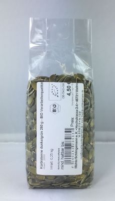 Kürbiskerne dunkelgrün 250g - BIO Verarbeiterqualität